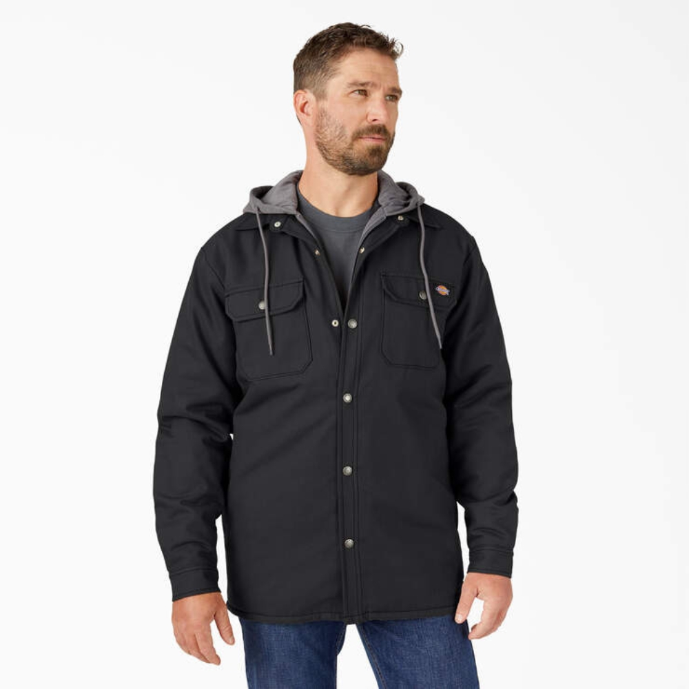 Dickies Mens Water Repellent Duck Hooded Shirt Jacket - TJ213